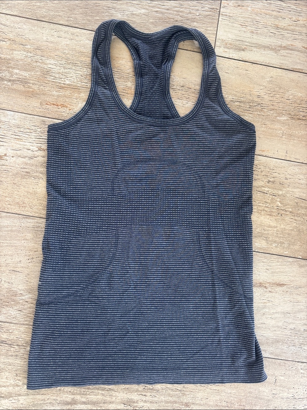 Women’s Racerback Tank Top in Blue Stripe
